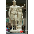 white marble western girl and woman statue